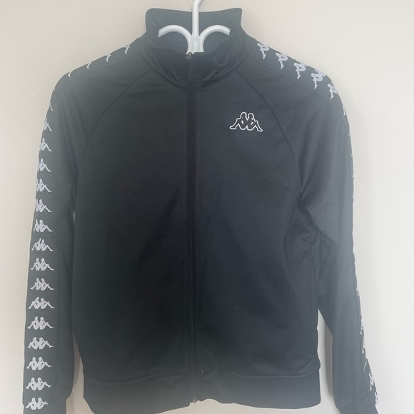 Black Kappa Zip Up Hoodie - Picture 1 of 3